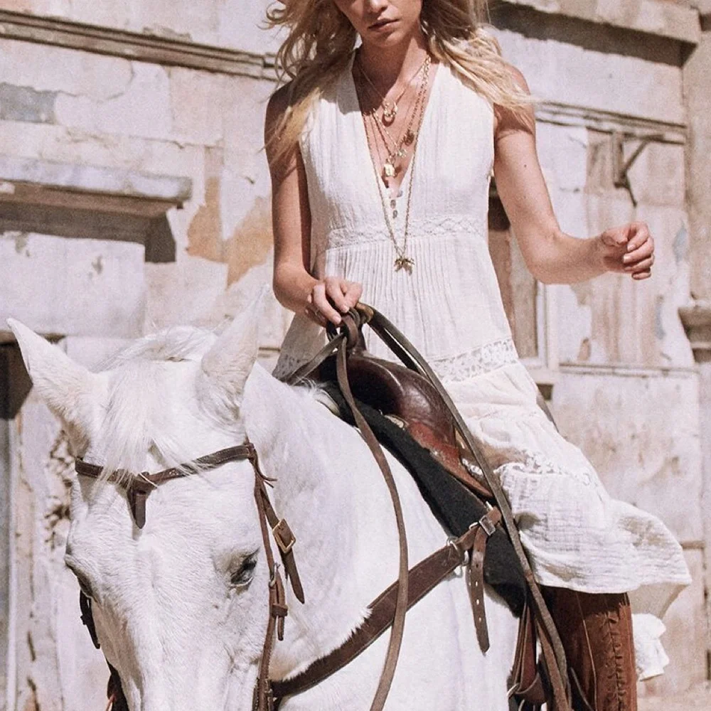 Spell Doe Eyed Midi Dress in Cream - Picture 11 of 16